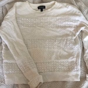 White Topshop patterned sweater